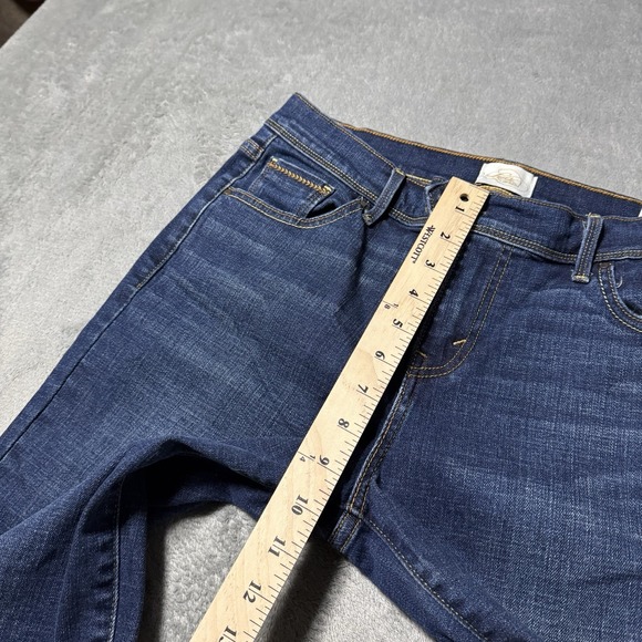 VTG Y2K Levi's 515 Skimmer Dark Wash Capri Jeans Womens 6 Retro Indie - Picture 9 of 11